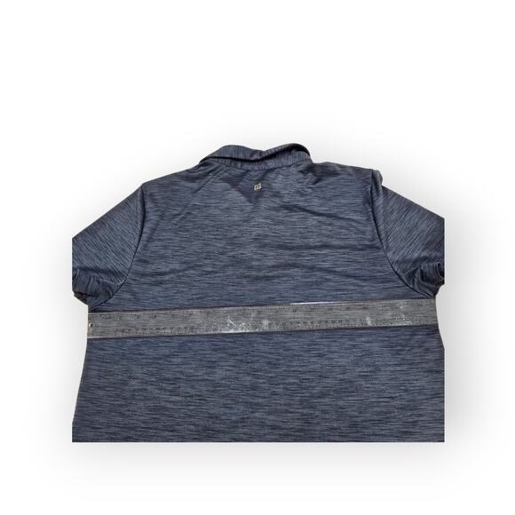 Layer8 Men's size Small Quick Dry Polo Shirt Button Up Blue Collar Short Sleeve - Picture 6 of 9